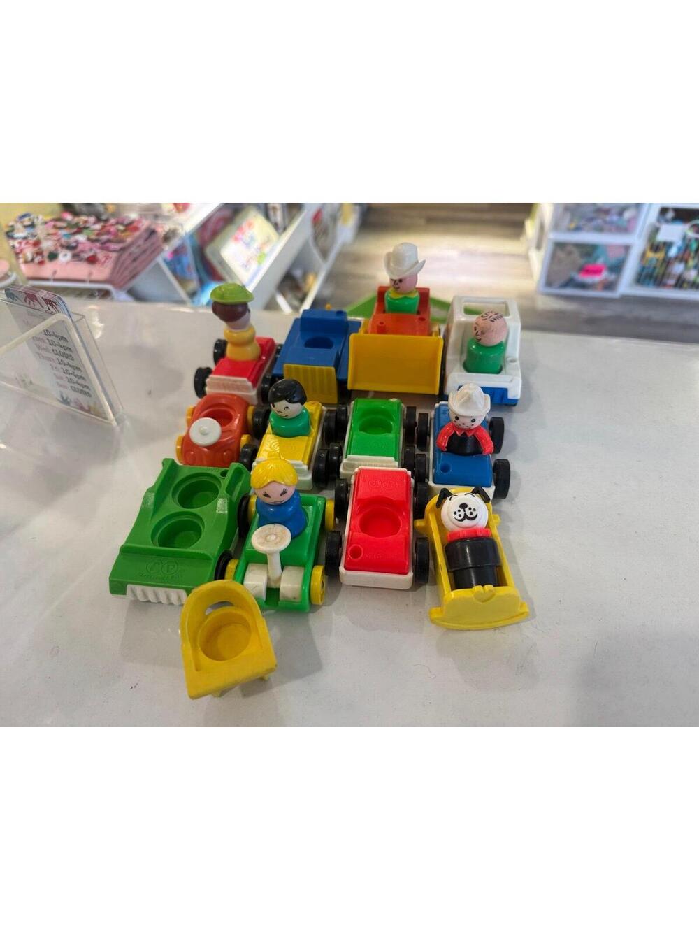 Vintage fisher price little people lot of cars and figures